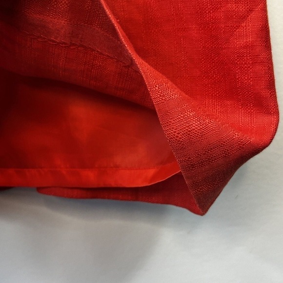 Pendleton Orange Red Woolen Mills Short Sleeve Linen Shift Dress Size 6 - Picture 10 of 12